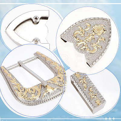 Belt Zinc Alloy Buckle Sets FIND-GF0009-34-1