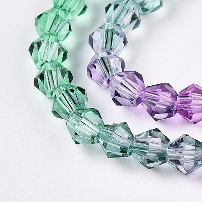 Gradient Color Baking Painted Glass Bead Strands X-DGLA-A039-T6mm-A010-1