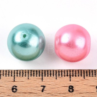 Baking Paint Pearlized Glass Pearl Beads X1-HY-Q003-14mm-M01-1