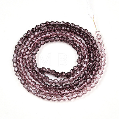 Transparent Gradient Color Glass Beads Strands GLAA-H021-01A-22-1