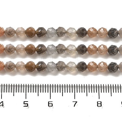Natural Multi-Moonstone Beads Strands G-B074-B08-03-1