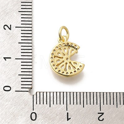 Brass Micro Pave Cubic Zirconia Pendants KK-L225-006G-01-1