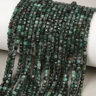 Natural Emerald Beads Strands G-B175-C05-2x2mm-1