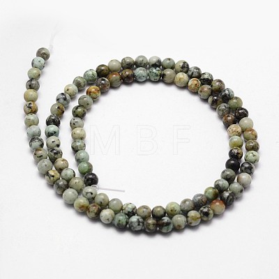 Natural African Turquoise(Jasper) Beads Strands X-G-D840-90-8mm-1