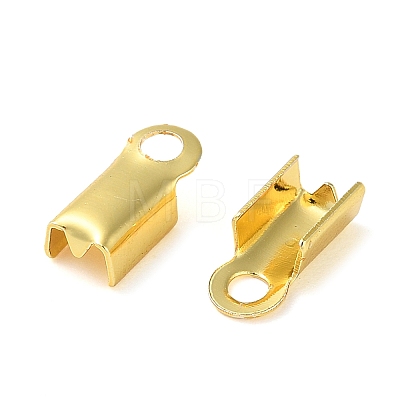 Rack Plating Brass Folding Crimp Ends KK-M269-21G-1