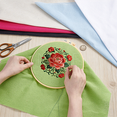 6Pcs Linen Embroidery Fabric DIY-WH0750-428-1