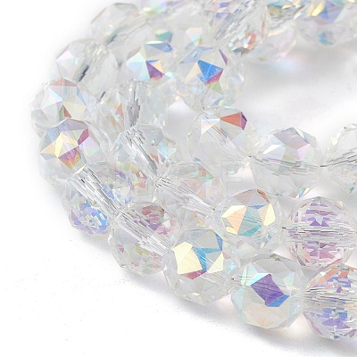 Transparent Electroplate Glass Beads Strands EGLA-F154-AB02-1