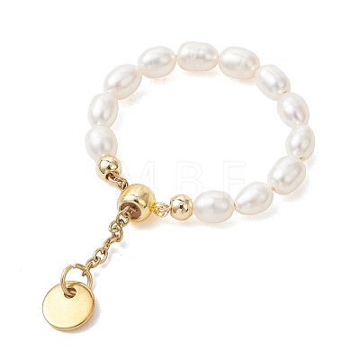 3Pcs 3 Styles Natural Cultured Freshwater Pearl Beaded Stretch Finger Rings RJEW-JR01010-1