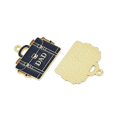 Father's Day Alloy Enamel Pendants ENAM-V001-03B-G-1
