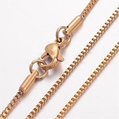 Ion Plating(IP) 304 Stainless Steel Necklace MAK-K004-01G-1