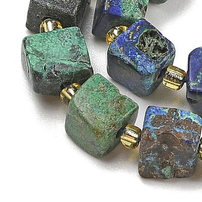 Natural Azurite Beads Strands G-G053-B20-03-1