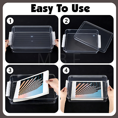 2Pcs Plastic File Storage Box AJEW-PH0010-09-1