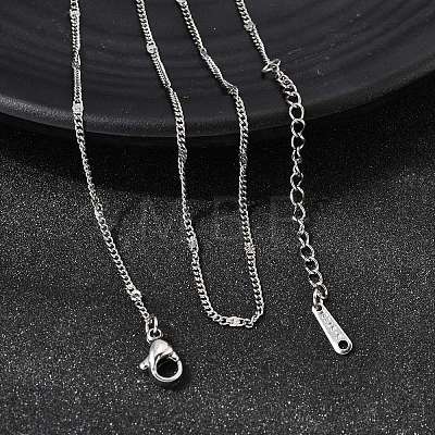 12Pcs 1.8MM 304 Stainless Steel Textured Twisted Chain Necklaces for Men Women NJEW-H093-20P-03-1