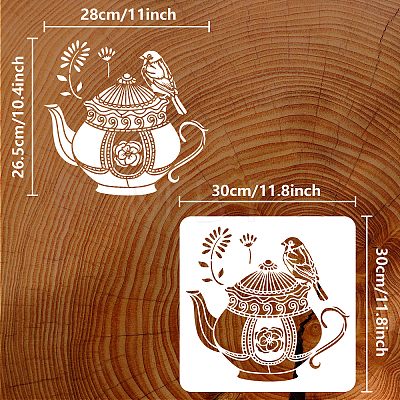 PET Hollow Out Drawing Painting Stencils DIY-WH0391-0497-1