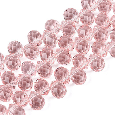 Transparent Glass Beads Strands GLAA-Q116-01A-B03-1