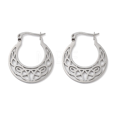 Non-Tarnish 304 Stainless Steel Hoop Earrings EJEW-P271-01P-1