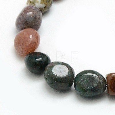 Natural Indian Agate Nuggets Bead Strands G-L154-01-1