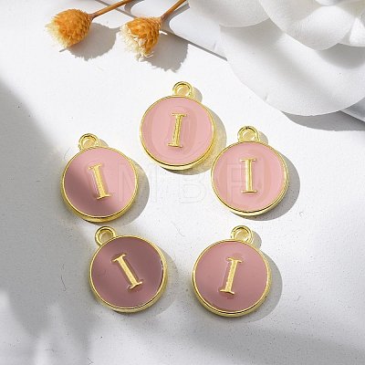 Golden Plated Alloy Enamel Charms ENAM-S118-07I-1