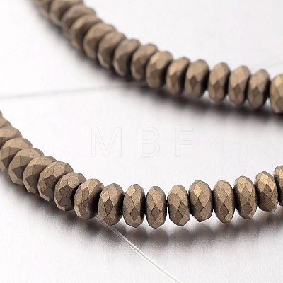 Electroplate Non-magnetic Synthetic Hematite Bead Strands G-F300-48A-1