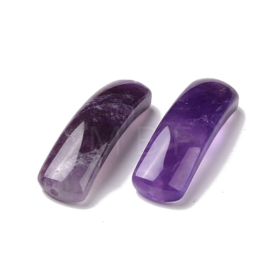 Natural Amethyst Connector Charms G-D460-02F-1