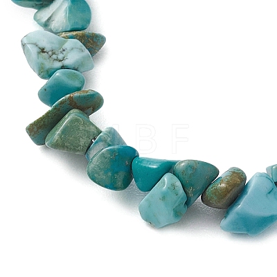 Natural Howlite Anklets AJEW-AN00592-04-1