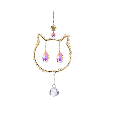 Metal Hanging Ornaments PW-WGAA007-03-1