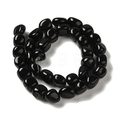 Natural Black Onyx(Dyed & Heated) Beads Strands G-NH0017-B06-02-1