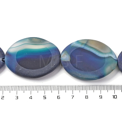 Natural Blue Agate Beads Strands G-P570-B01-01-1