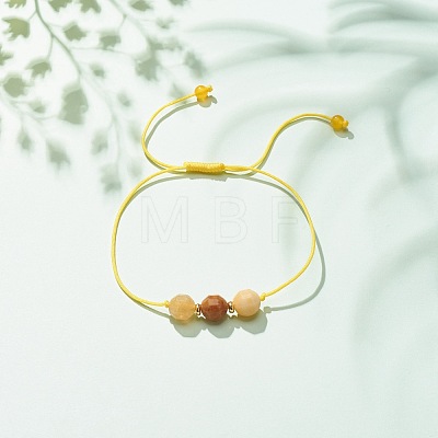 Natural Gemstone Beaded Bracelets Set BJEW-JB08245-1