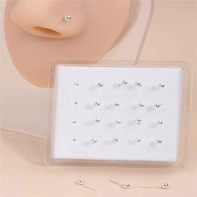 20Pcs Round Brass Nose Studs WGFA8C5-06-1