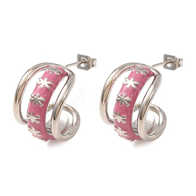 Rack Plating Brass Enamel Stud Earrings KK-CBAB1AF-38B-P-1