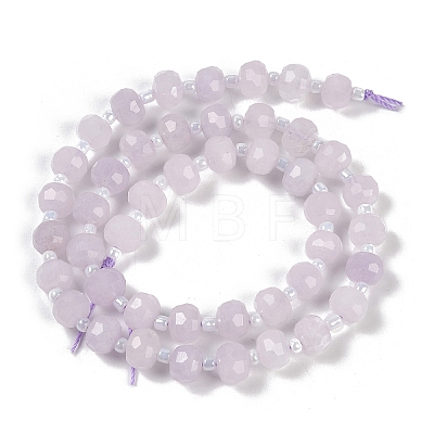 Natural Dyed White Jade Beads Strands G-H057-A22-04-1