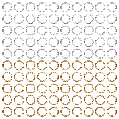 1000Pcs 2 Colors 304 Stainless Steel Jump Rings STAS-ME0003-77-1