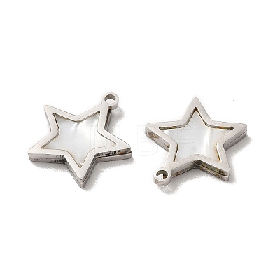 304 Stainless Steel Star Charms STAS-A080-11P-1