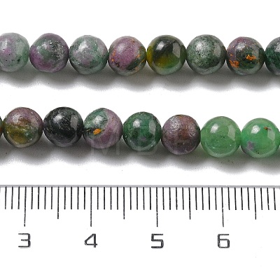 Natural Ruby in Zoisite Beads Strands G-R011-A02-03-1