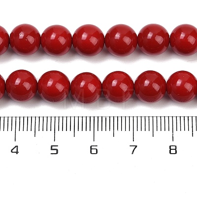 Shell Pearl Beads Strands X-BSHE-K015-8mm-01-1