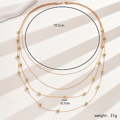 Elegant Multi Layered Iron Bead Necklace for Women's Party Wear AT0046-2-1