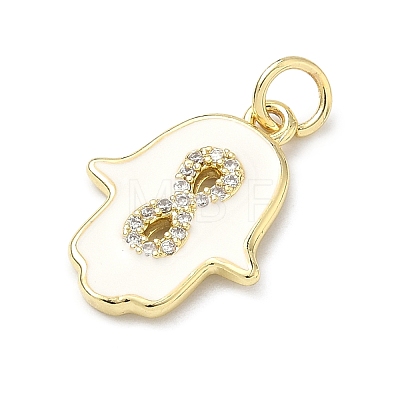 Brass Micro Pave Cubic Zirconia Pendants KK-H255-09G-02-1