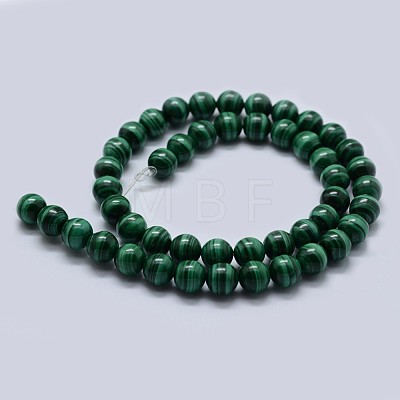 Natural Malachite Beads Strands G-F571-27AA1-6mm-1