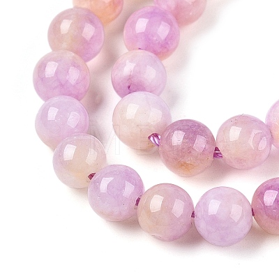 Dyed Natural White Jade Beads Strands G-T138-6mm-210-9-1