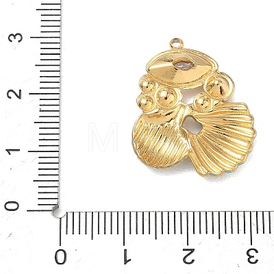 304 Stainless Steel Enamel Pendants STAS-I369-03G-1