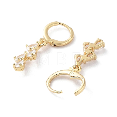 Rack Plating Brass Leverback Earrings EJEW-A030-07G-02-1