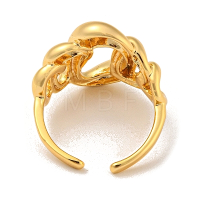 Brass Open Cuff Rings RJEW-B052-12G-1