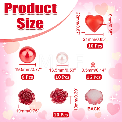 Valentine's Day Themed Acrylic Desktop Decorative Ornaments OACR-WH0042-01C-1