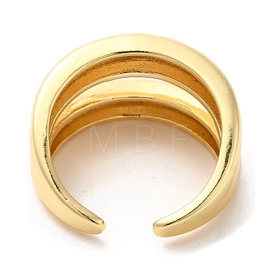 Brass Open Cuff Rings X-RJEW-P098-24G-1