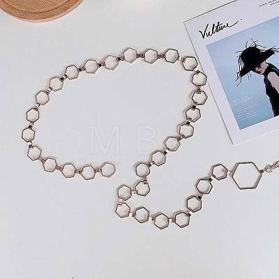 Alloy Hexagon Link Chain Waist Chains WG7868D-02-1