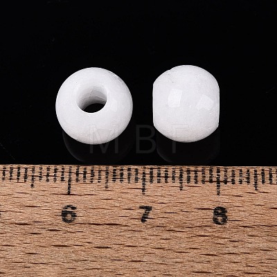 Natural White Jade European Beads G-Q607-01A-19-1