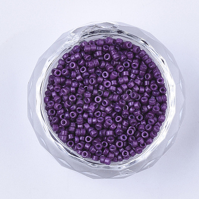 Baking Paint Cylinder Seed Beads SEED-Q036-02A-D07-1