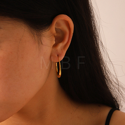 304 Stainless Steel Teardrop Dangle Earrings TS6139-1-1