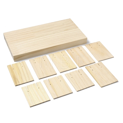 3-Slot Wooden Earring Display Card Stands LS-EDIS-R027-01A-03-1